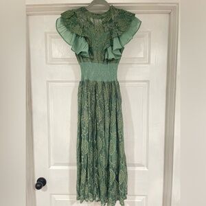 Elegant Green Lace Dress
